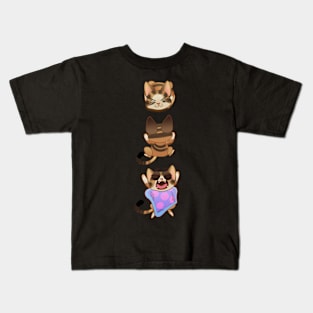 Gilbert the kitten pattern! sleepy time Kids T-Shirt